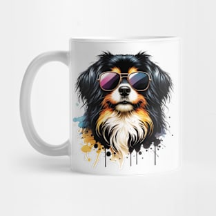 Tibetan Spaniel Wearing Sunglasses Mug